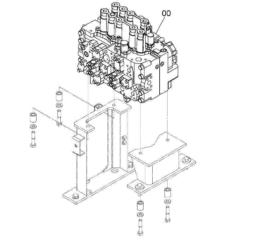 Hitachi main control valve YA00000717