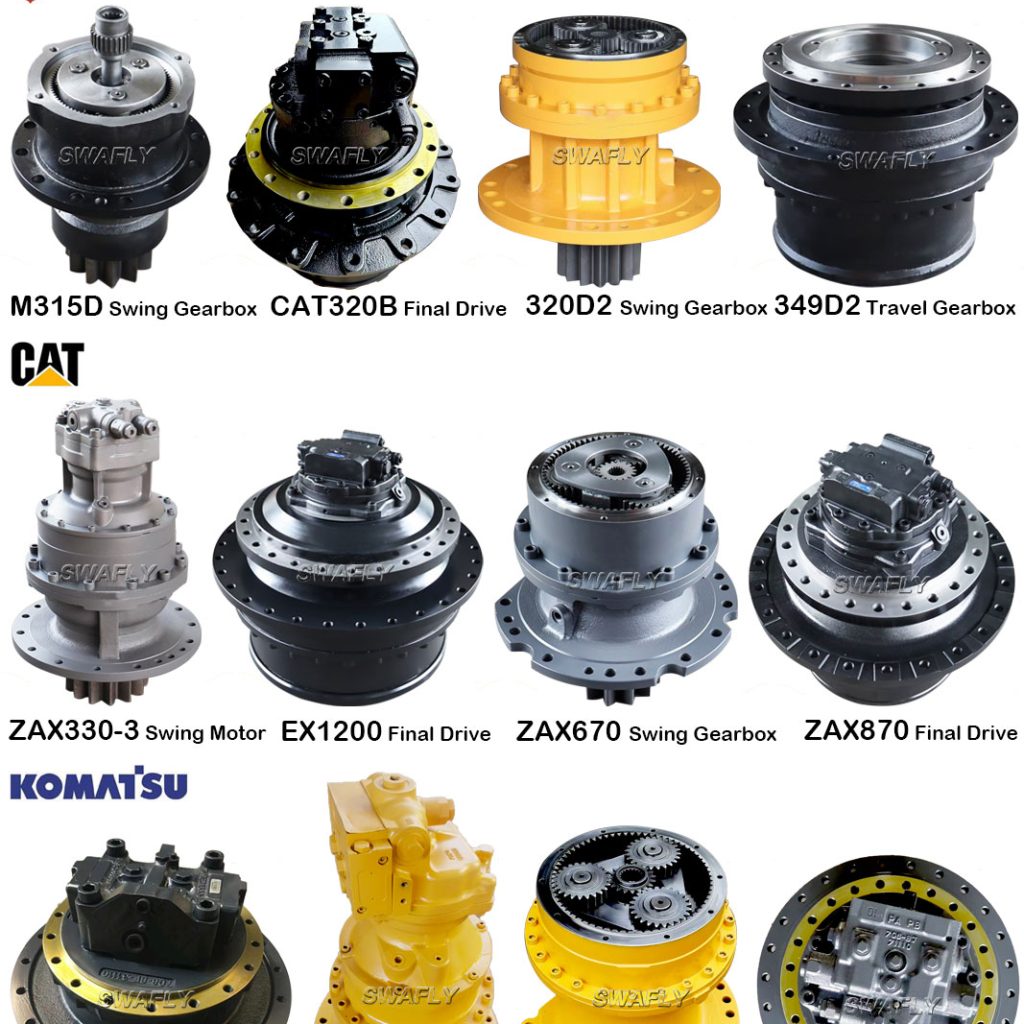 Hitachi, CAT, Komatsu swing motor , travel motor gearbox from SWAFLY