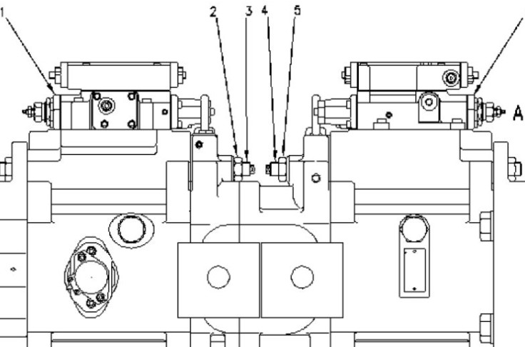 Adjustment Method for Main Pump Pressure (Output Flow) of Caterpillar Excavator 374D and 390D